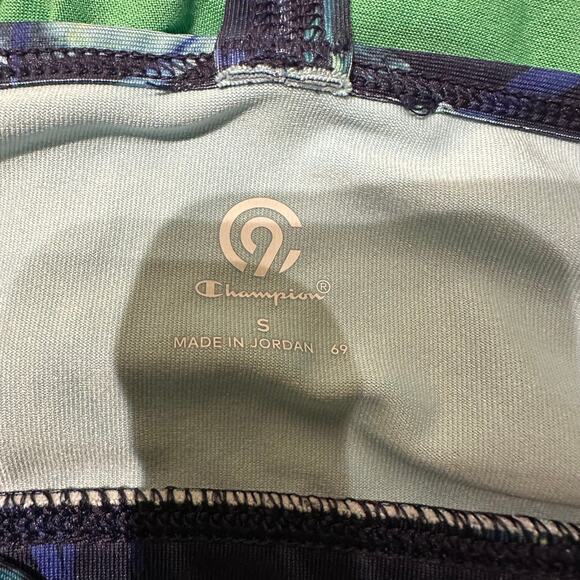 Champion size small workout tank with sports bra attached Lime green gym yoga - Picture 8 of 10